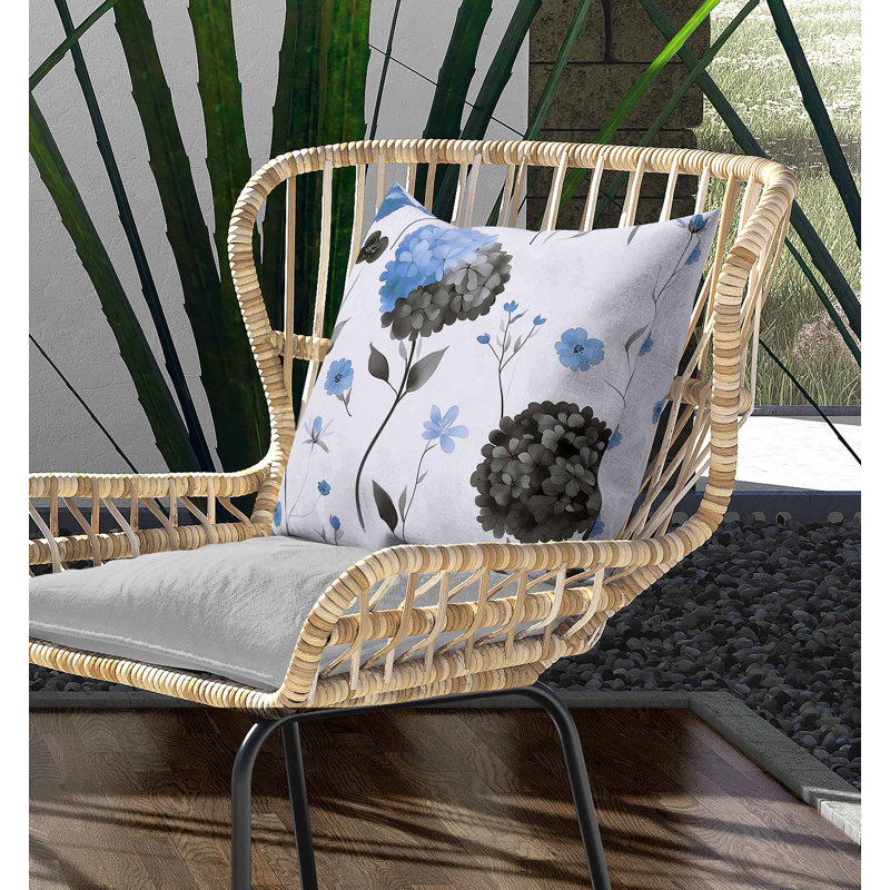 Softbloom intérieur / extérieur 18 x 18, Blanc / Bleu, Carré 18 po