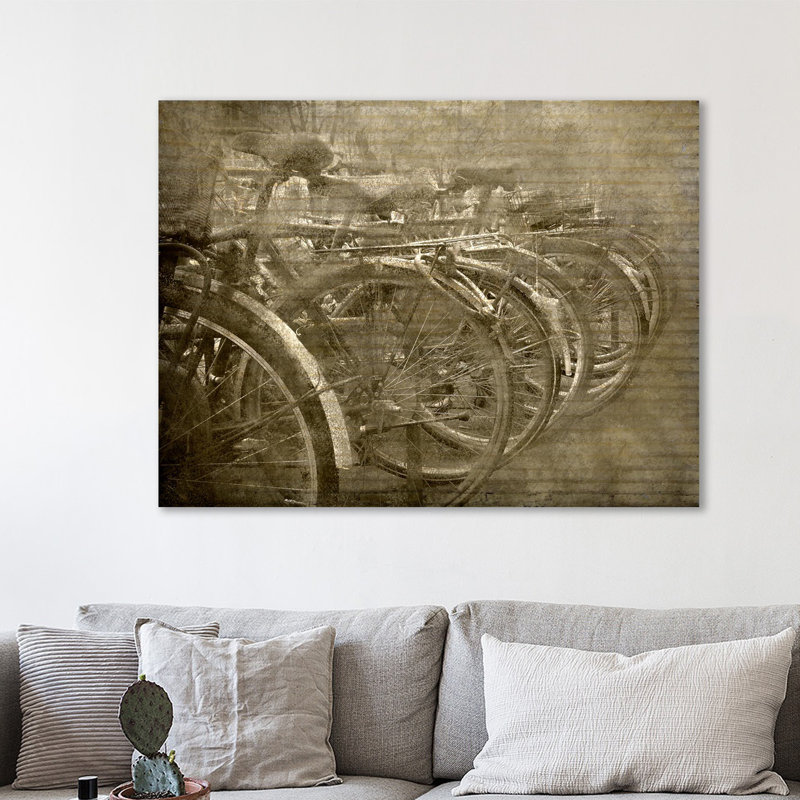 Bicycles 1 Piece Wrapped Canvas Wall Art, 76cm H x 102cm W x 4cm D