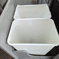 Hardware Resources 35 Quart Plastic Waste Container, White CAN-35W