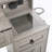 Farmhouse Vanity Desk With Sliding Mirror, LED Lights, And Charging Station, Dressing Table With 4 Drawers And 2 Cabinets, Gray-720978392