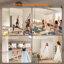 Miroir Home Gym pivotant sur 360 ° sur roulettes, très grand miroir roulant sur tout le corps, miroir en verre trempé facile à déplacer pour studio de yoga, chambre à coucher, studio de danse-963854973