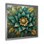 Mandala de fleur antique antique en sarcelle rétro - Boho Mandala, art mural sur toile-1325414163-1325414158