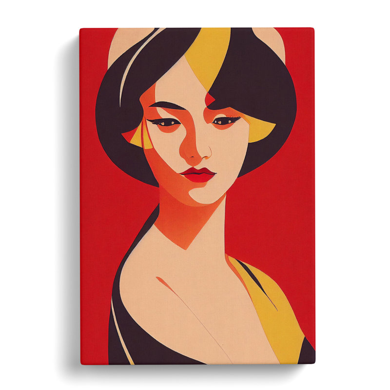 Classic Portrait Of A Woman No.5 - Wrapped Canvas Print, 50cm H x 35cm W