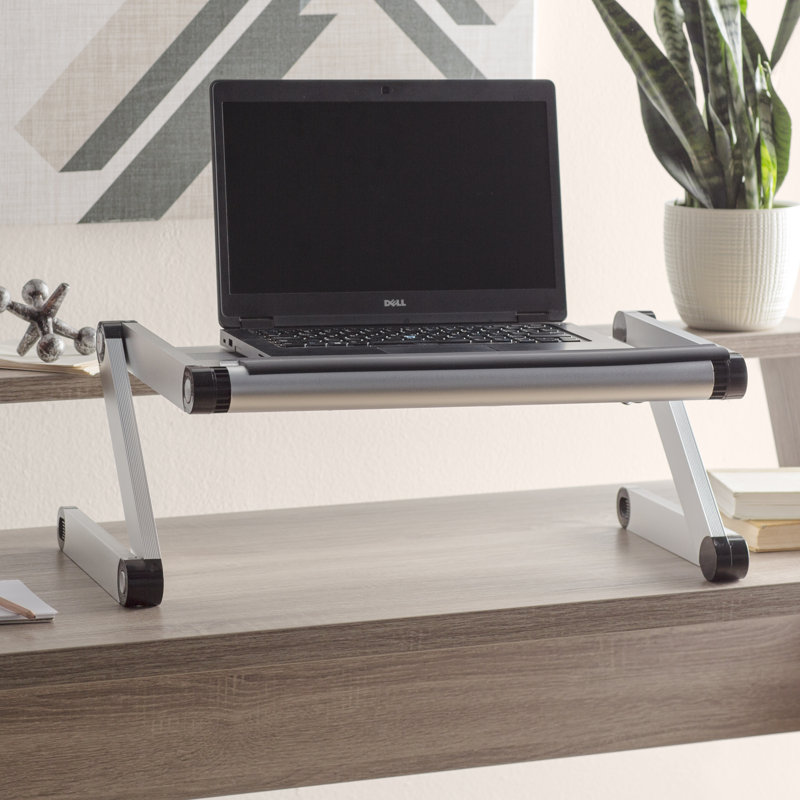 Avery Standing Desk Conversion Unit, Silver