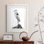 Shoreline Heron In B&W II - peinture encadrée-1032955109-1032955110