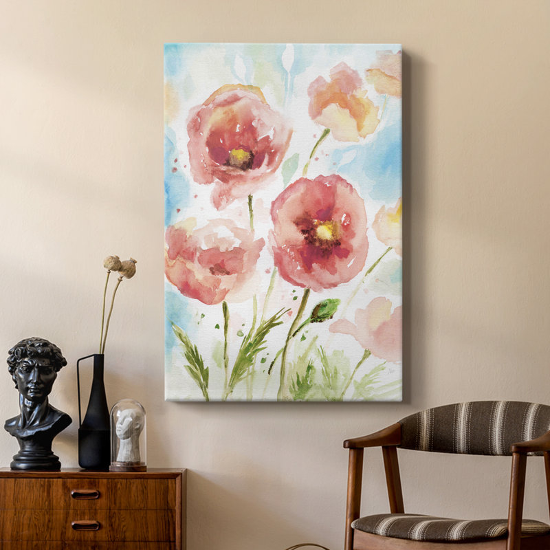 Botanical Blush II - galerie sur mesure Cavas, H 12 po x l 8 po