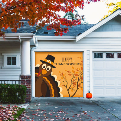 Happy Thanksgiving Turkey Garage Door Mural