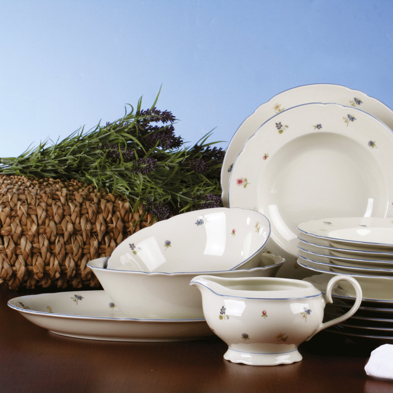 Marieluise Ivory Scatter Flower Serving Platter