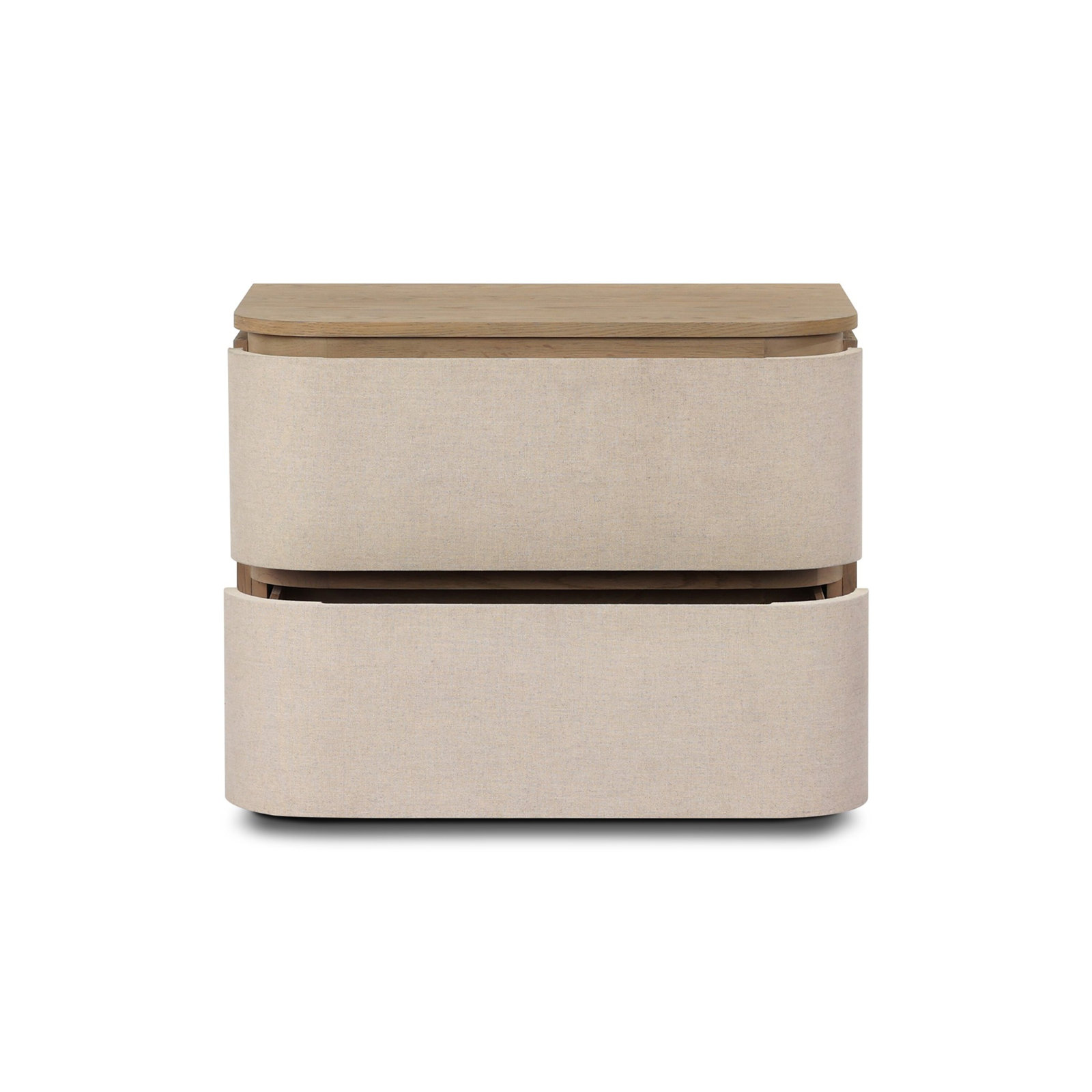 2-Drawer Painted Oak Nightstand