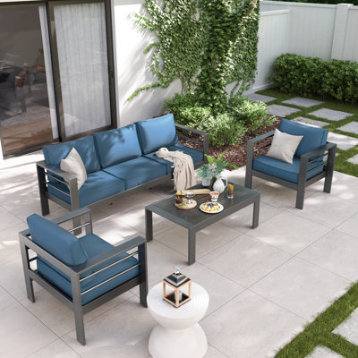 Rolston 5 - Person Outdoor Seating Group with Cushions