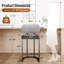 Upholstered Counter Stool with Metal Frame-28884710-28884705