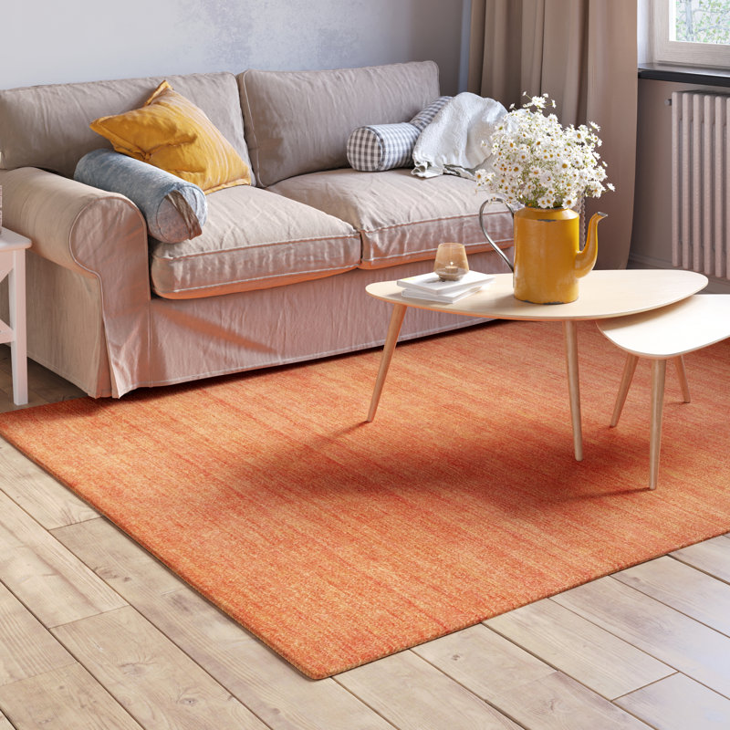 Paradise Solid Colour Wool Hand Woven Area Rug, Rectangular 140 x 200cm