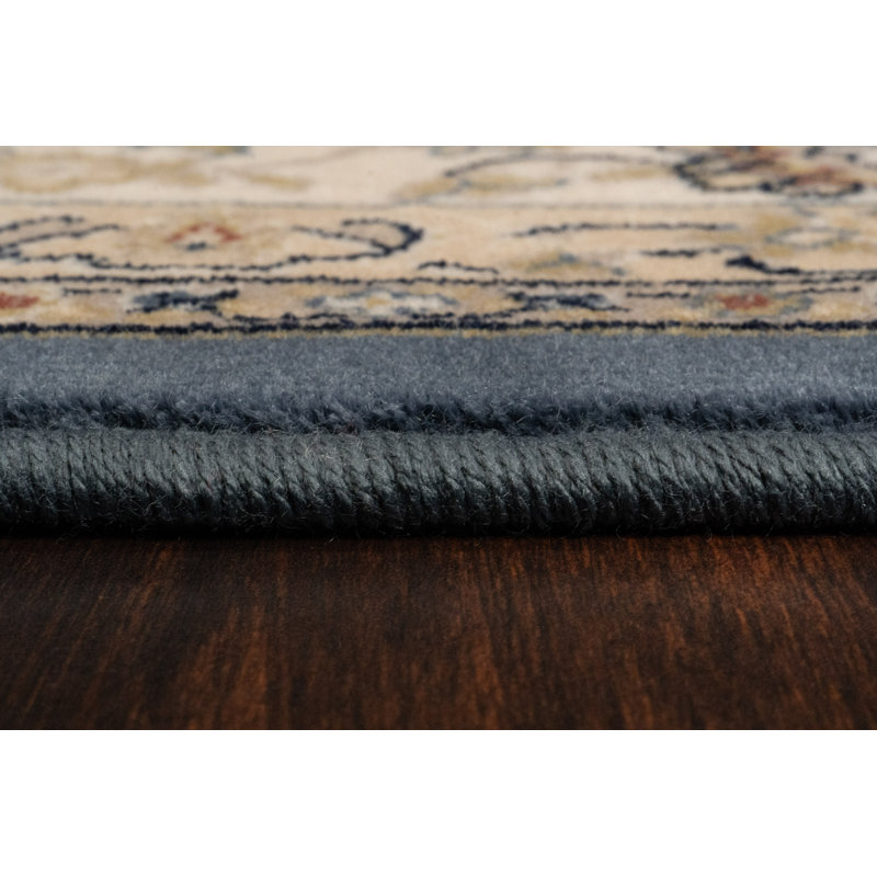 Tapis gris/ivoire en laine fisher Cirro, Tapis de couloir 2 pi 9 po x 11 pi 6 po