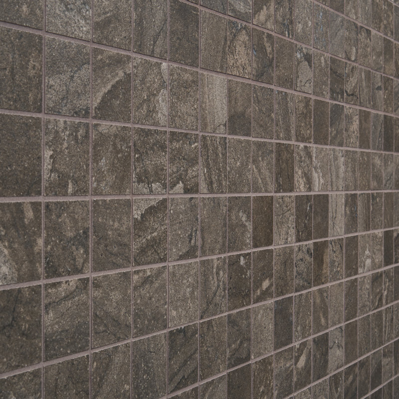Esperanza 11.81 In. X 11.81 In. Matte Porcelain Mosaic Floor And Wall Tile (0.96 Sq. Ft. / Each), Earth Brown
