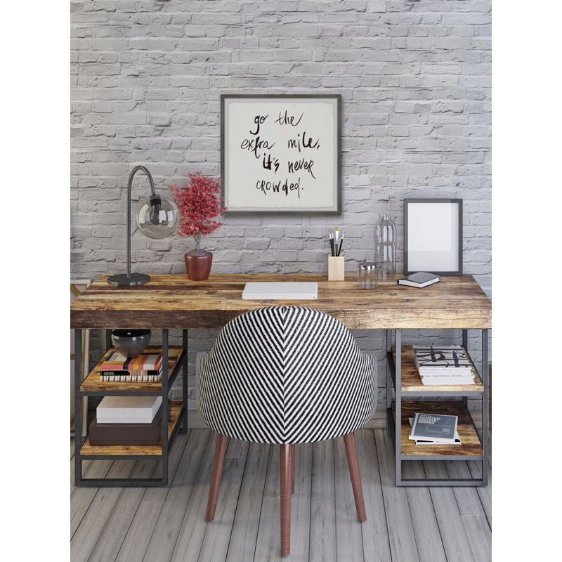 «Go the Extra Mile» par Marmont Hill, reproduction d'art textuel sur papier encadré, H 32 po x l 32 po x P 1,5 po