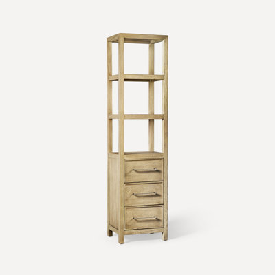 Skaarsgard Solid Wood Freestanding Linen Cabinet
