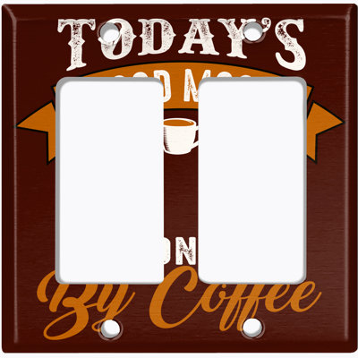Plaque murale décorative Today's Good Mood Is Parrained By Coffee