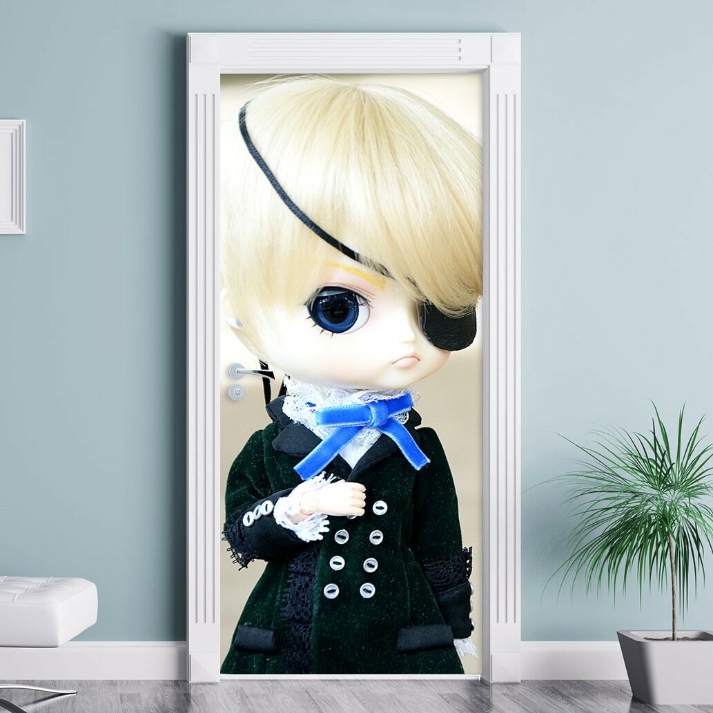 Gewagte Pullip Puppe mit Augenklappe Türaufkleber