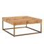 Table basse moderne avec pieds en métal 31,5 po x 31,5 po x 14,37 po Modern