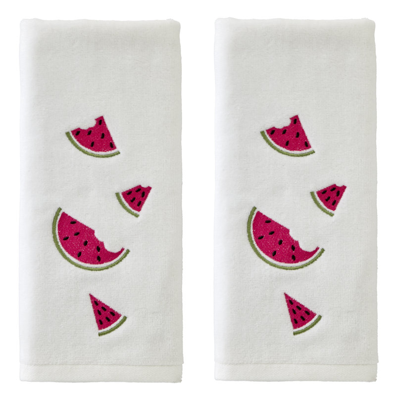 TOSSED WATERMELONS EMB HAND-WHT