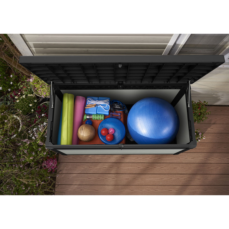 Denali 150 Gallon Durable Resin Outdoor Storage and Organization Deck Box Ideal For Patio