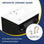 Meuble-lavabo moderne de 24 po avec lavabo en céramique, poignées en métal, porte à fermeture en douceur, support de rangement, finition de surface peinte-1208554659