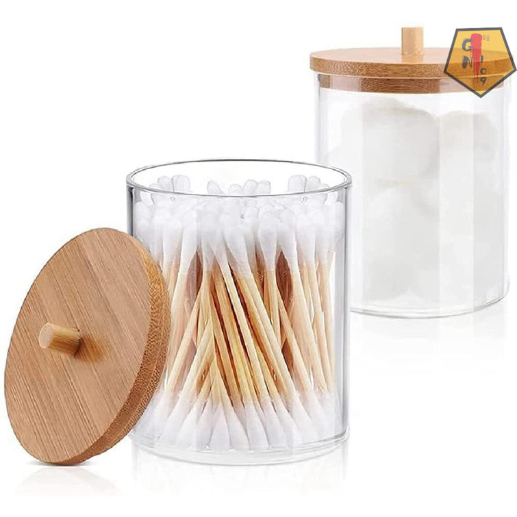 https://assets.wfcdn.com/im/84693169/resize-h755-w755%5Ecompr-r85/2330/233044325/Cotton+Swab+Holder+Bathroom+Organizer+Acrylic+Apothecary+Jars++For+Cotton+Ball+Pad+Holds+Floss+Small+Items+Bamboo+Bathroom+Accessories+Restroom+Organization-4.2%22+H+x+2.7%22+W+x+2.7%22+D.jpg