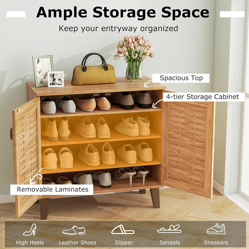 12 Pair Shoe Storage Cabinet
