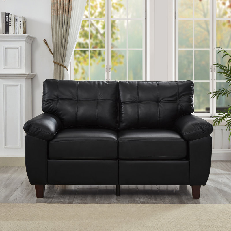 Causeuse 59 po, H 35 po x l 59 po x P 32,3 po, Noir