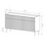 Three-Door Chest of Drawers with Three Drawers 153 cm Beige