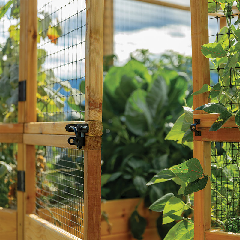 8 ft. w x 12 ft. D Cedar Garden in a Box with Deer Fence, 67" H x 96" W x 144" D
