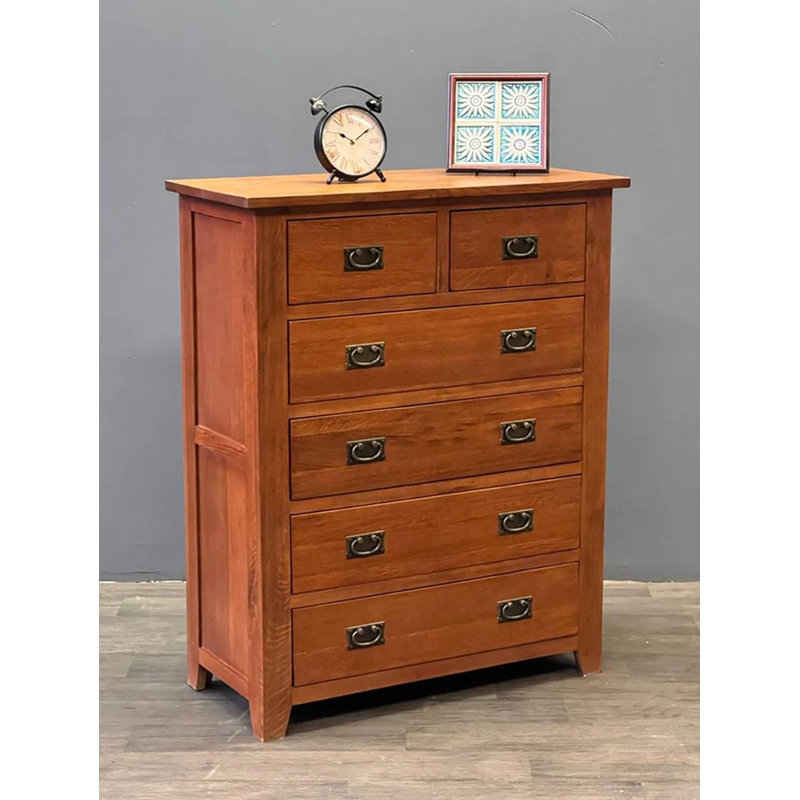 Brittnei 6 Drawer Tall Dresser - Walnut