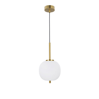 1 - Light Antique Brass Sphere Pendant