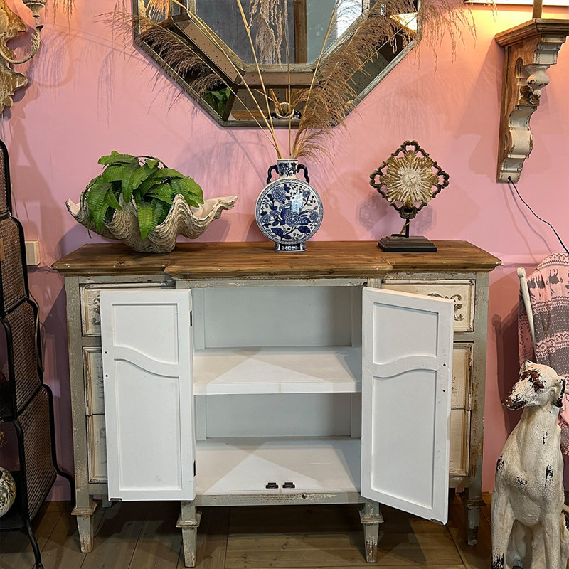 Armoire d'entrée européenne en bois massif rétro