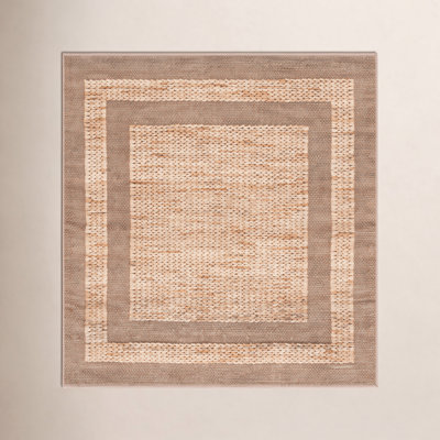 Brown Hand-Woven Jute Rug