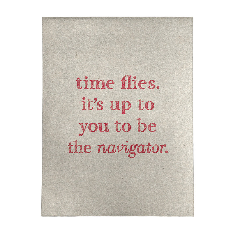 Tapis en chenille de polyester Quotes, Rectangle 5 pi x 7 pi