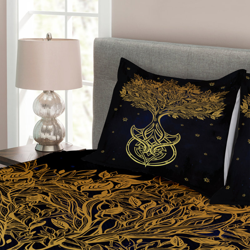 Tree of Bedspread Set with Shams, 223.5 x 223.5 cm