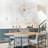 6 - Light Unique Geometric Dining Room Chandelier ETL Certified