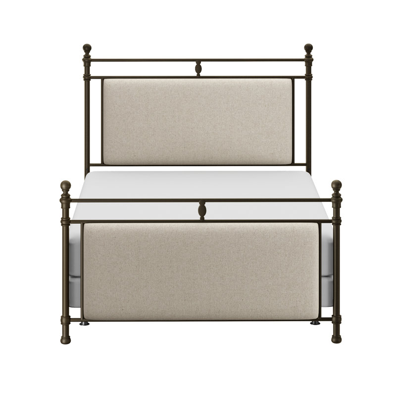 Lomeli Upholstered Metal Standard Bed, Queen