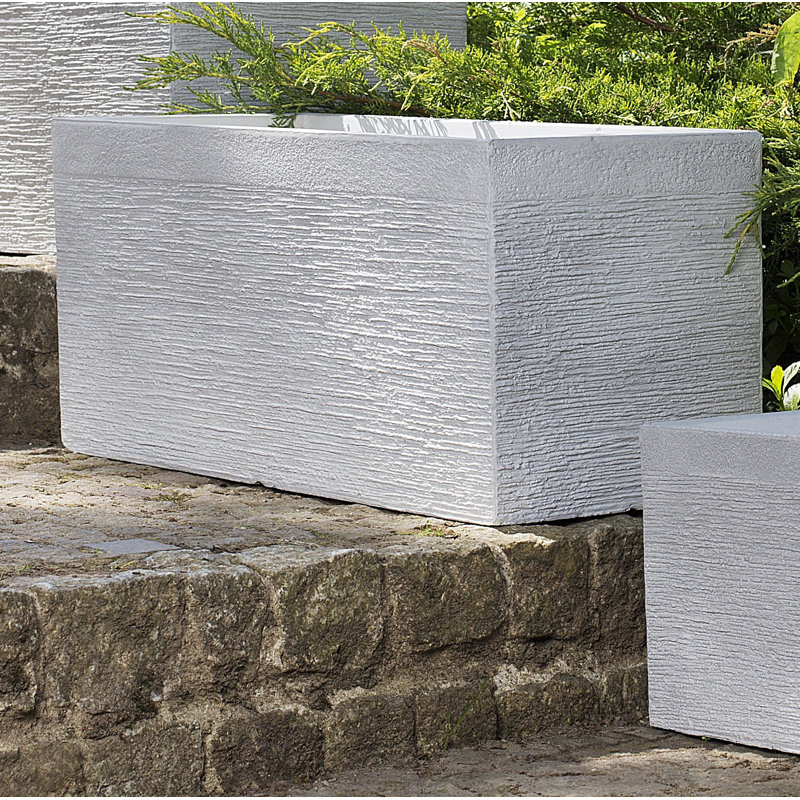 Adrianna Pot Planter, 36.5cm H x 80cm W x 37cm D, White, 1