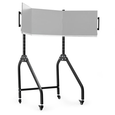 Ultra-stable Triple Monitor Stand For Racing Simulator Cockpit 27-32 Inch Heavy Duty Triple Screen Mount With Casters And Punk Design by 17 Stories