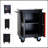 DOUBLE-DOOR CLAPBOARDl MULTI-FUNCTION TOOL CART--BLAK&RED