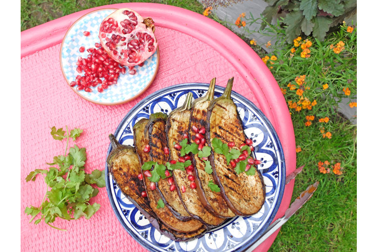 Barbecue Moroccan Aubergines Vegan
