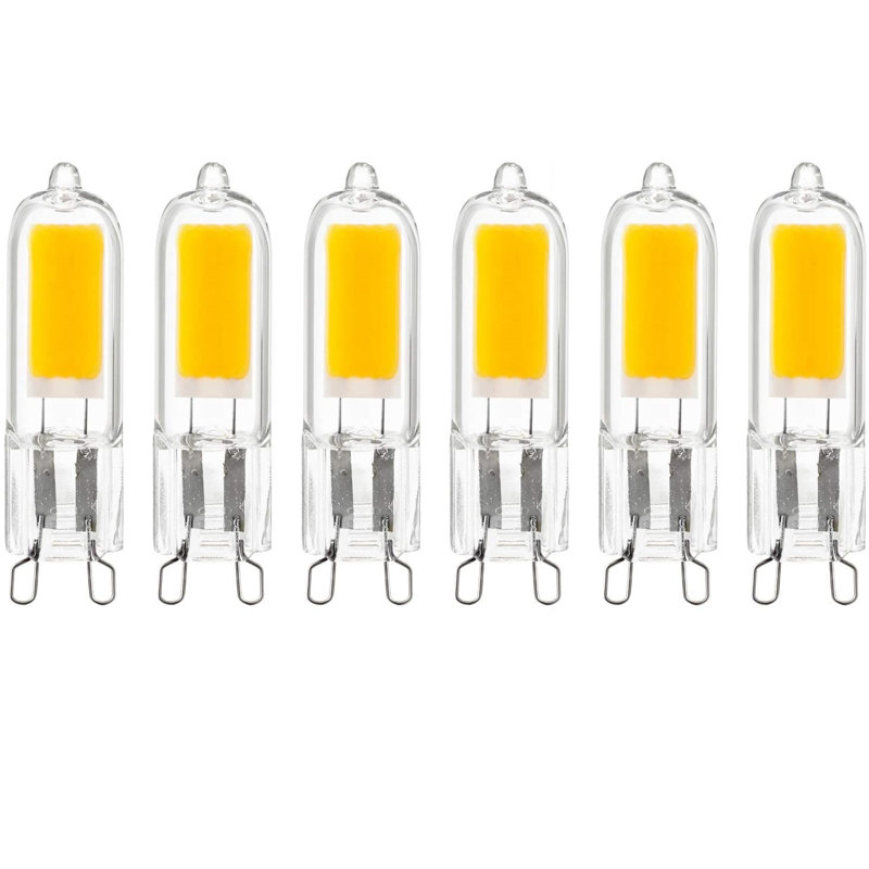 2 ampoules G9 à DEL (non équivalentes à 25 watts), base blanc chaud