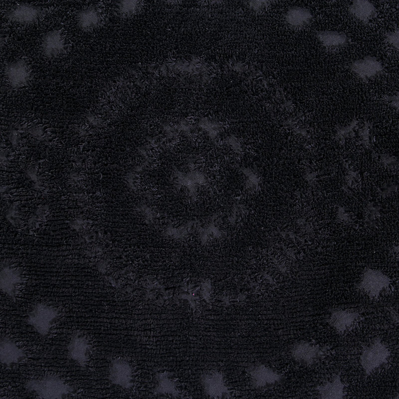 Rio 100% Cotton Chenille Tufted Bedspread, Traditional Medallion Design, Soft Breathable All-Season Machine Washable Coverlet, OEKO-TEX Certified, Queen Size, Black