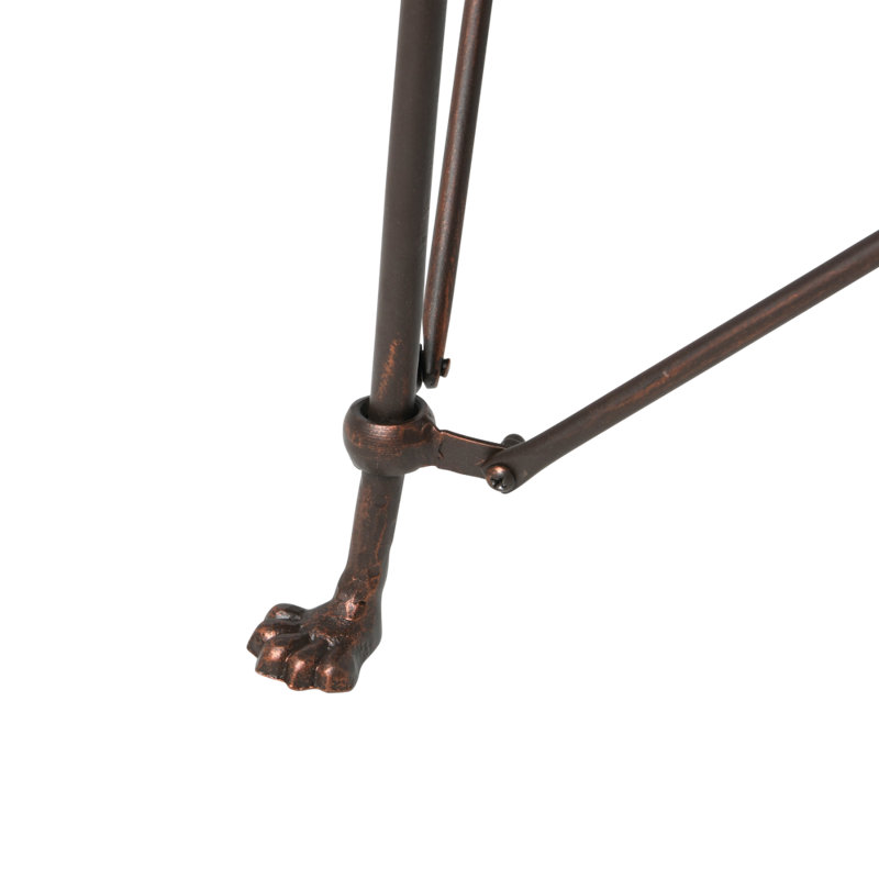 Round Metal Coffee Table with Claw Feet
