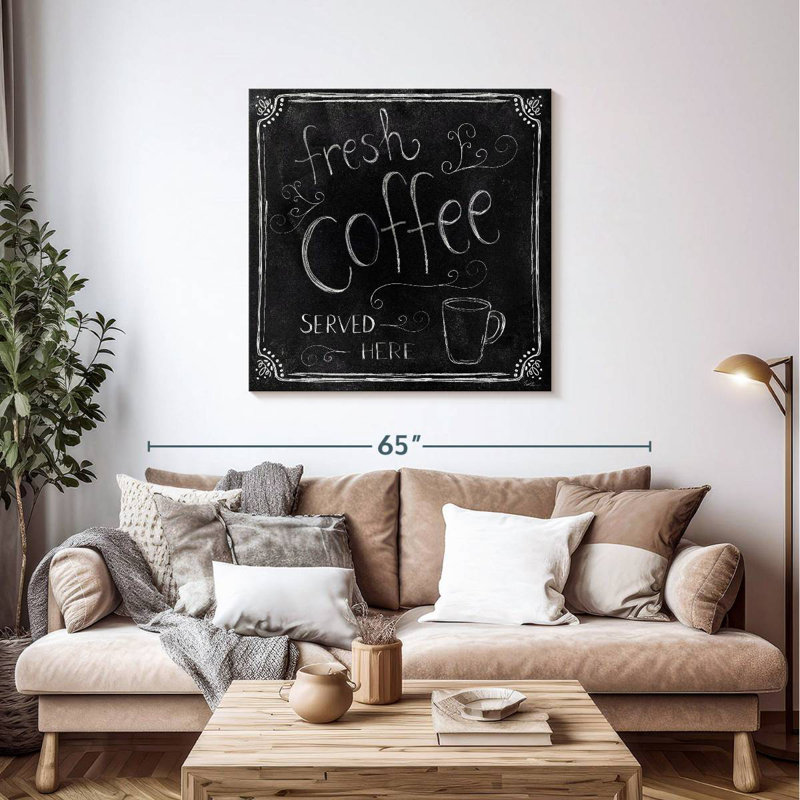 Plaque murale Kema Fresh Coffee Served Here, H 39 po x l 39 po