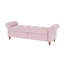 Banc de lit en velours rose