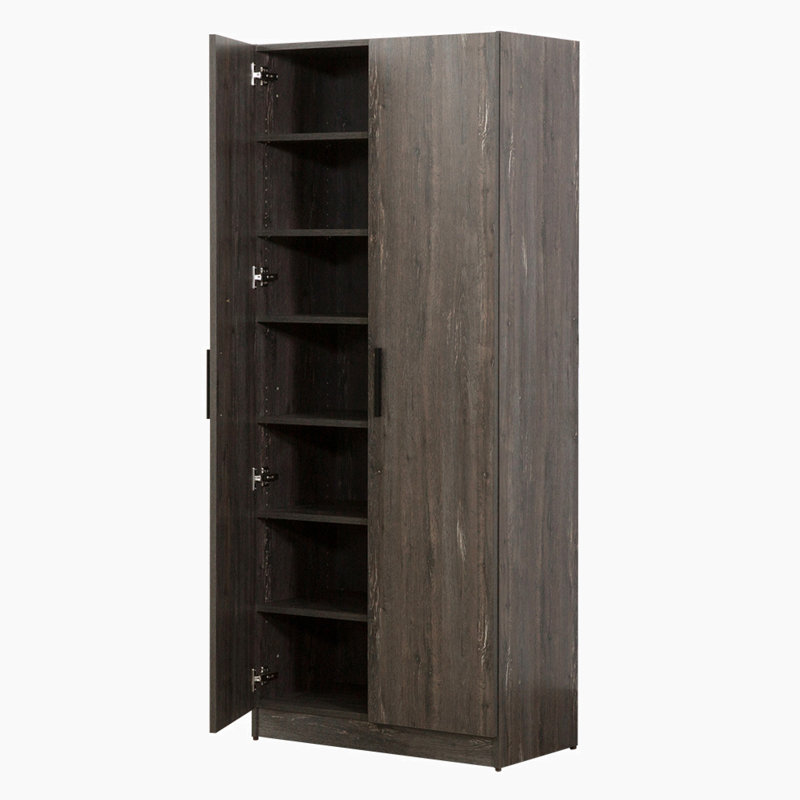 Mia Farmhouse Shoe Cabinet with Six Shelves