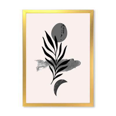 Feuille tropicale abstraite II - peinture sur toile